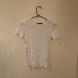 White form fitting tee